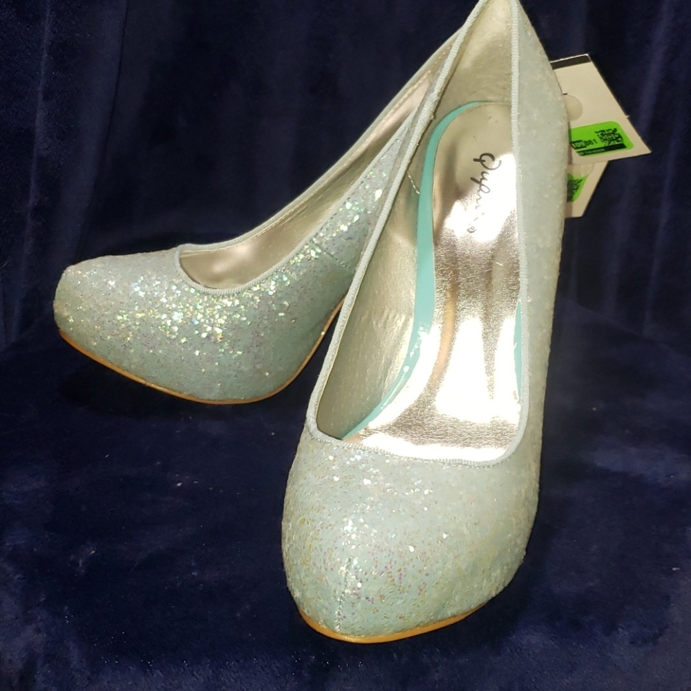 Baby Blue Sparkle Pumps